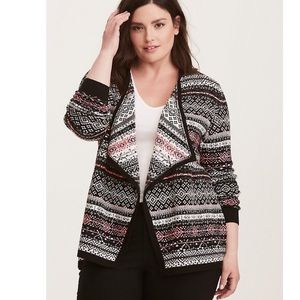 Sale Torrid Fair Isle Cardigan Sweater Size 1 (1X)